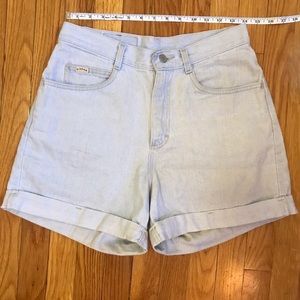 Vintage 90s Denim Riders by Lee brand high waisted light wash shorts